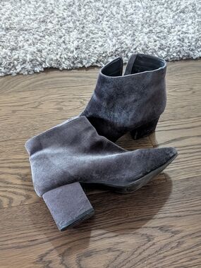 Joe Fresh Grey Velvet Ankle Boots